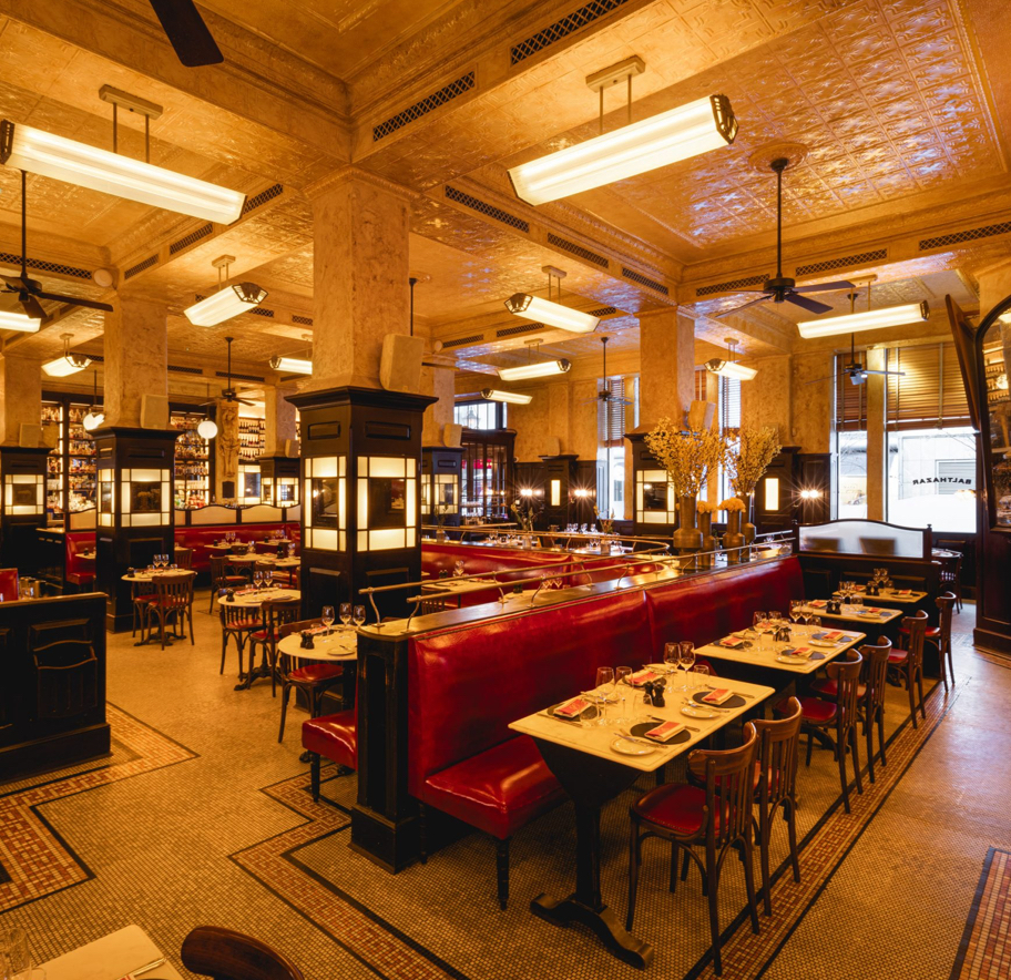 Textured plasterwork at Balthazar